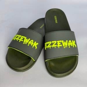 EZZEWAK Men's Drip Font Logo Sport Slides – Casual Streetwear Sandals