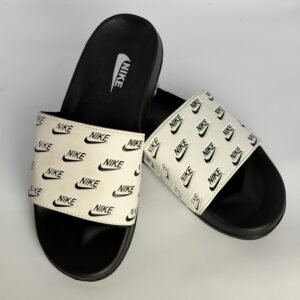 All-over logo print sport slides with cushioned sole