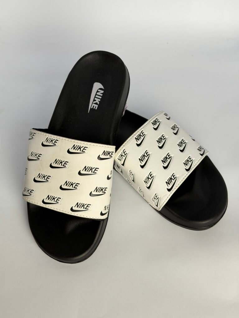 All-over logo print sport slides with cushioned sole